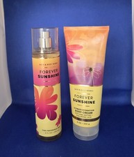 ☀️ RETIRED BBW Duo: FOREVER SUNSHINE Mist & Body Cream Set - Pristine!