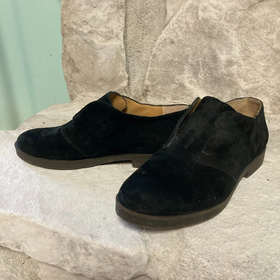 Mocasín sin cordones Franco Sarto para mujer de gamuza negra Lucille talla 7  Foto 4 de 4