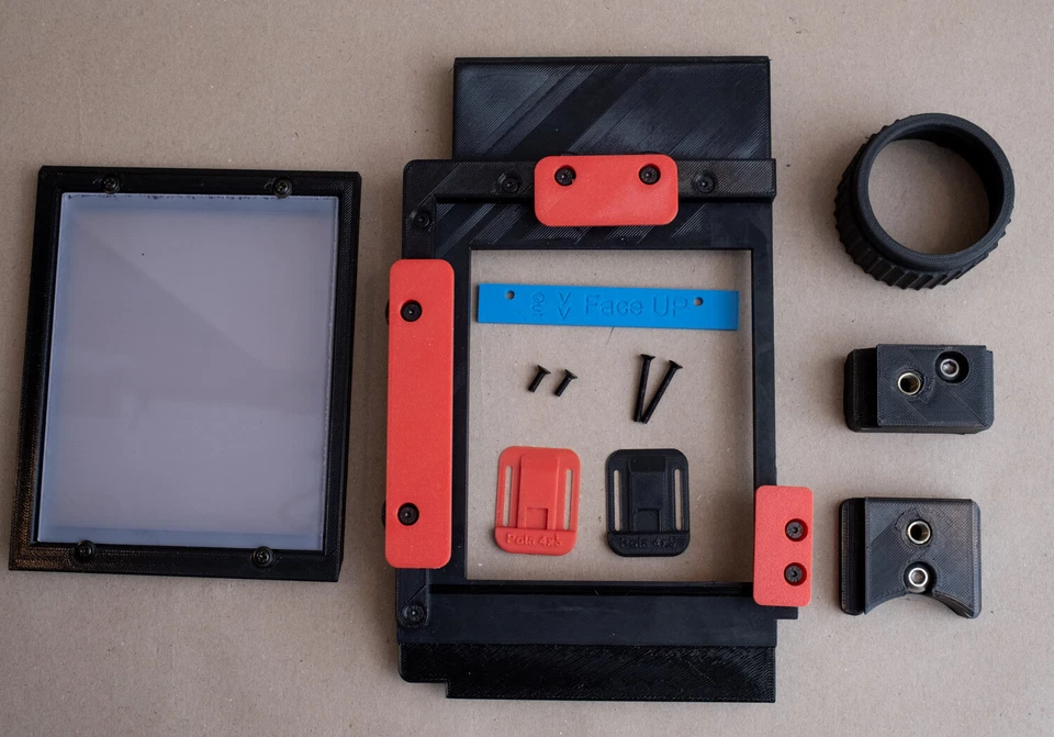 Polaroid 110A/B / 120 / 800 - 3d printed 4x5 conversion kit instructions - Image 2 of 4