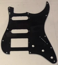 Fits Fender® Stratocaster USA MIM Pickguard HSS 11-Hole - 3 Ply Black NEW!