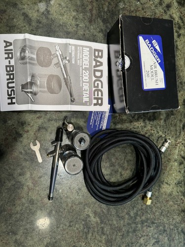 New, Unused Badger Airbrush Model 200-20 Detail, With 10-ft New Tubing