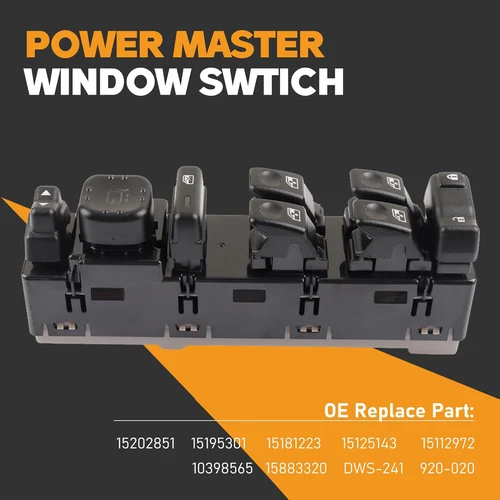 For 03-07 Chevy Cadillac GMC Front Driver Left Side Power Window Switch 15883320 - Picture 4 of 12