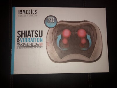 Homedics 3D Shiatsu Vibration Massage Pillow with Heat Works 