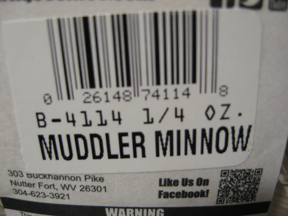 2 cebos giratorios en línea Joe's Flies Super Striker 1/4 OZ Muddler Minnow B-4114 Foto 3 de 4