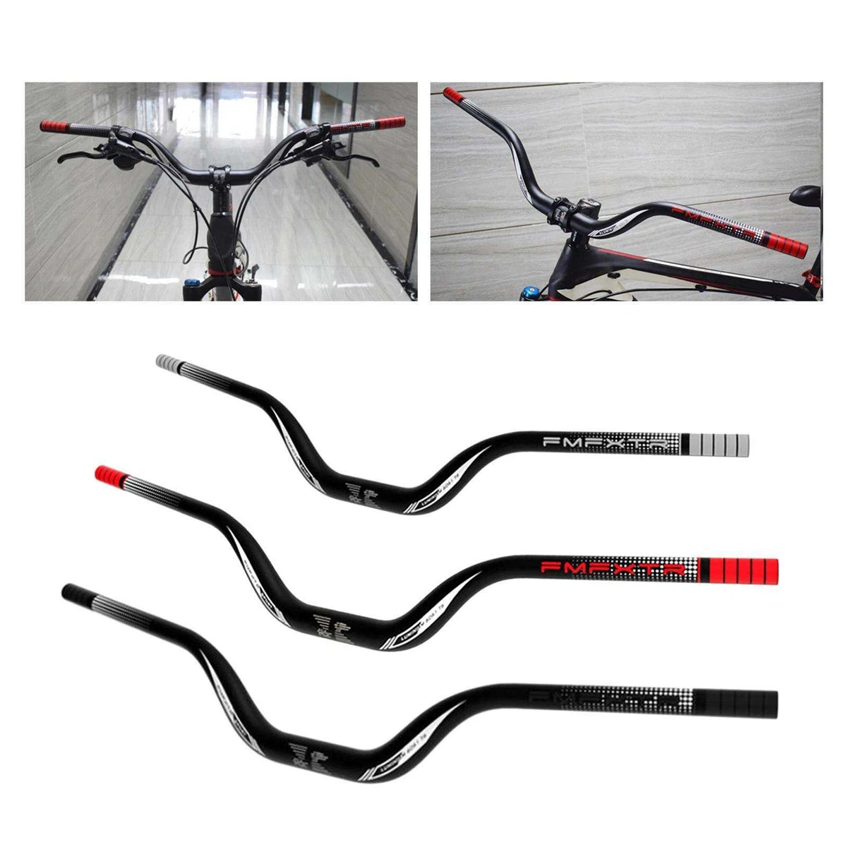 3pcs Mountain Bike Handlebar MTB Riser Bar 720mm 780mm High Rise