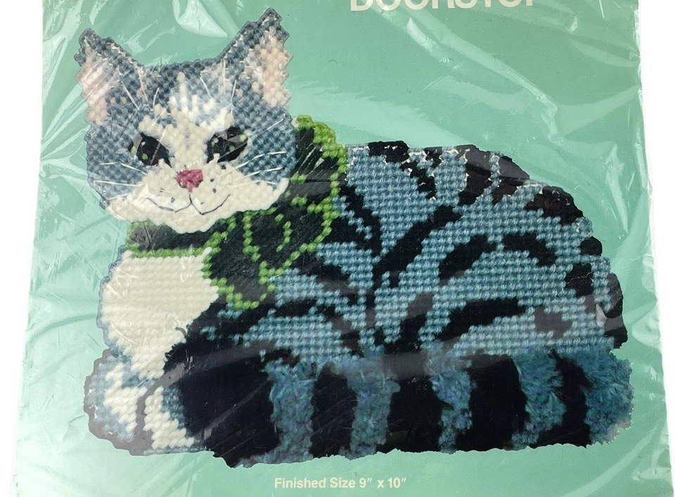 Kit de lona de plástico Titan Needlecraft gris gato tope de puerta gatito 17564 ¡Lindo! Foto 2 de 4