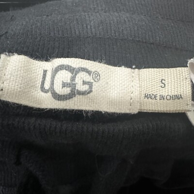 UGG Iris Track Pants Velour Velvet Black Joggers Lounge Athleisure