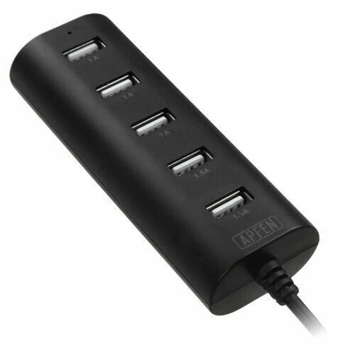 Cargador de coche USB de 5 puertos estación de alimentación múltiple para tablet Apple Samsung LG PSP Foto 3 de 4