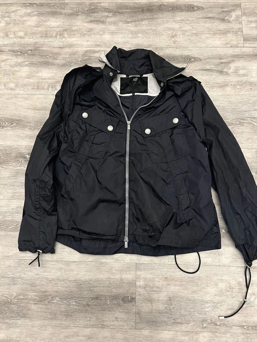 HOGAN by KARL Lagerfeld Trench Jacket Black UK 12 EU 40 RRP