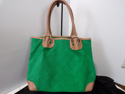 Purse VERA PELLE Suede Shoulder Handbag Italy Green