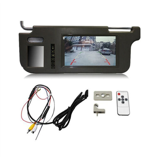7Inch Car Left Right Sun Visor Rear View Mirror Screen Monitor 2 Channel Video - Picture 8 of 16