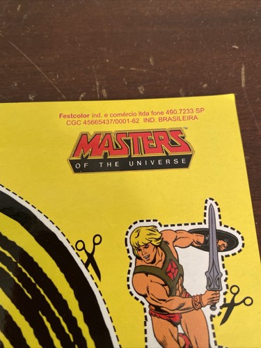 Vintage 1988 MOTU Party Masks He-Man / Skeletor and Cut-Out Mini Centerpieces - Picture 3 of 13