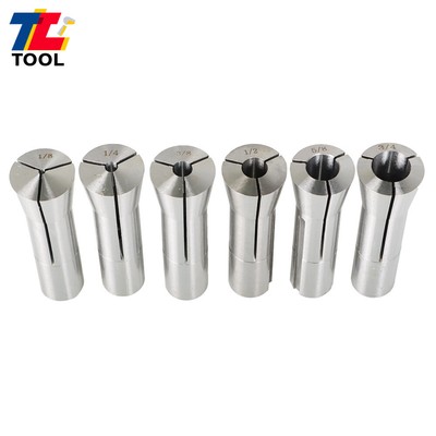 6pcs 1/8-3/4 inches Precision R8 Collets Set Mill Chuck Holder Kit 0.0006''