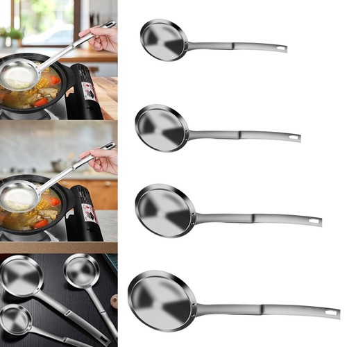Newness 2 Pièces Cuillère Écumoire Et Louche, 304 Acier Inoxydable Louche à Soupe Louche à