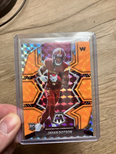 2022 Panini Mosaic -  Reactive Orange Mosaic Prizm #280 Jahan Dotson (RC)