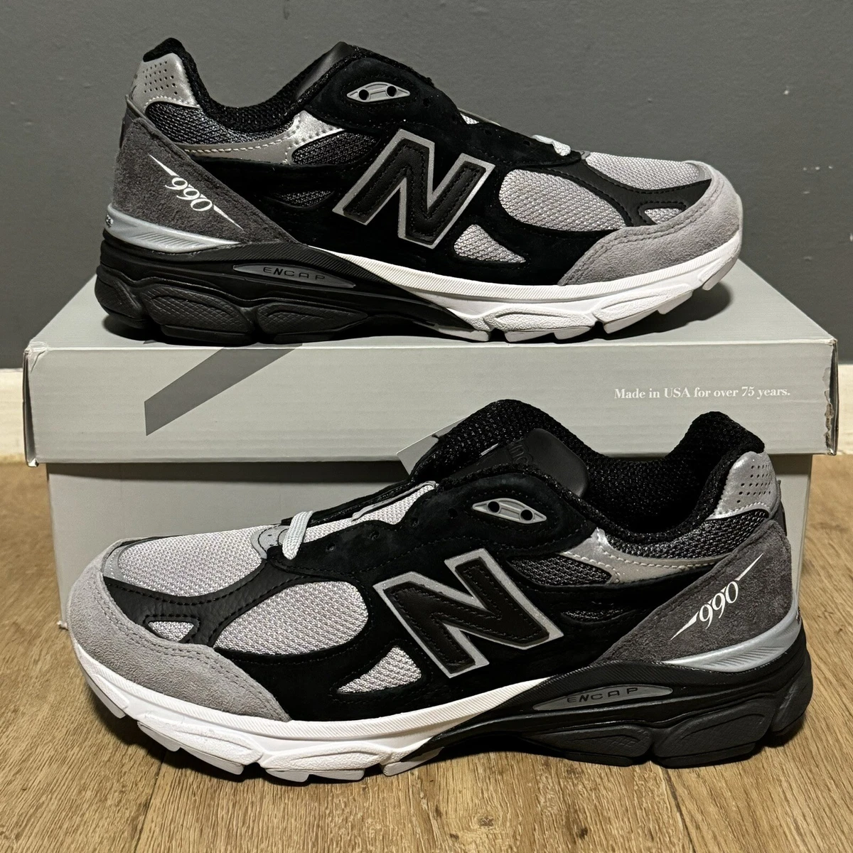 New Balance 990v3 MiUSA DTLR Greyscale Size 7.5 Brand New M990DL3 
