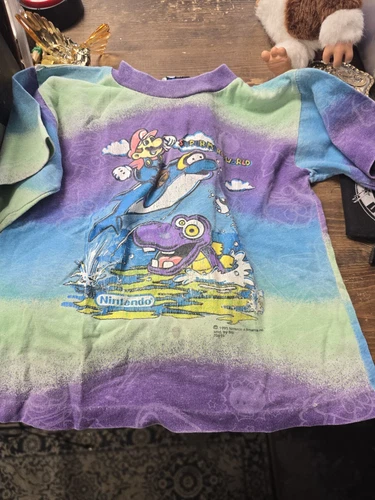 1991 RARE VTG Super Mario Bros World Kids T Shirt Nintendo Video Game bowser