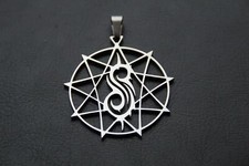 SLIPKNOT Nonagram STAR Polished Stainless Steel pendant w/30 inch ball chain