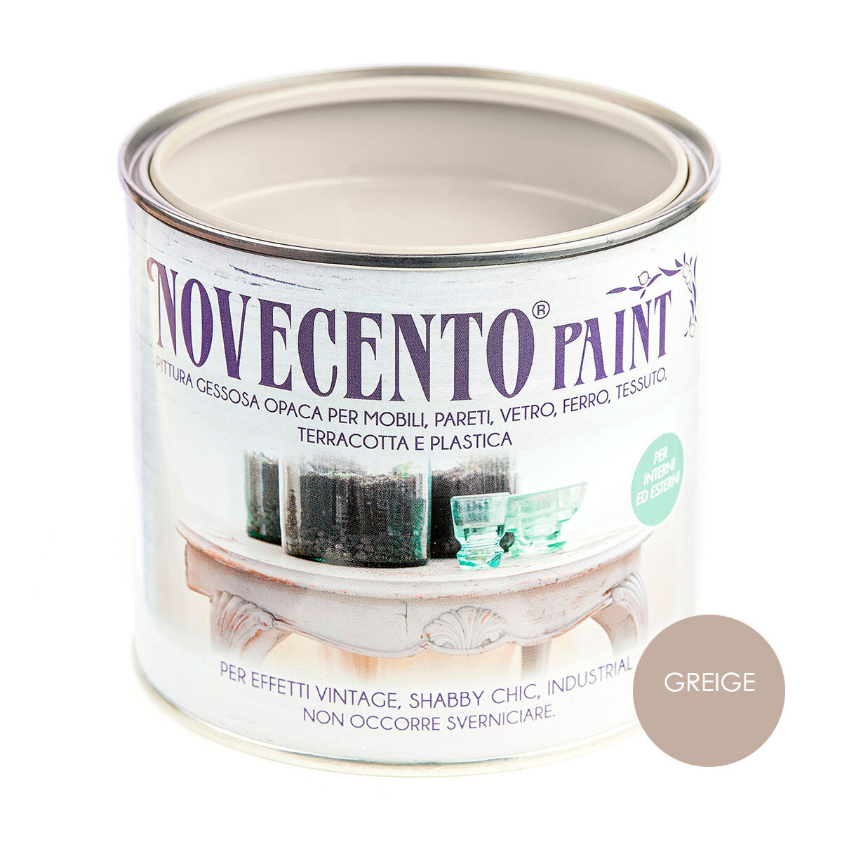 Novecento Paint Tinta Pastello 500ml Greige