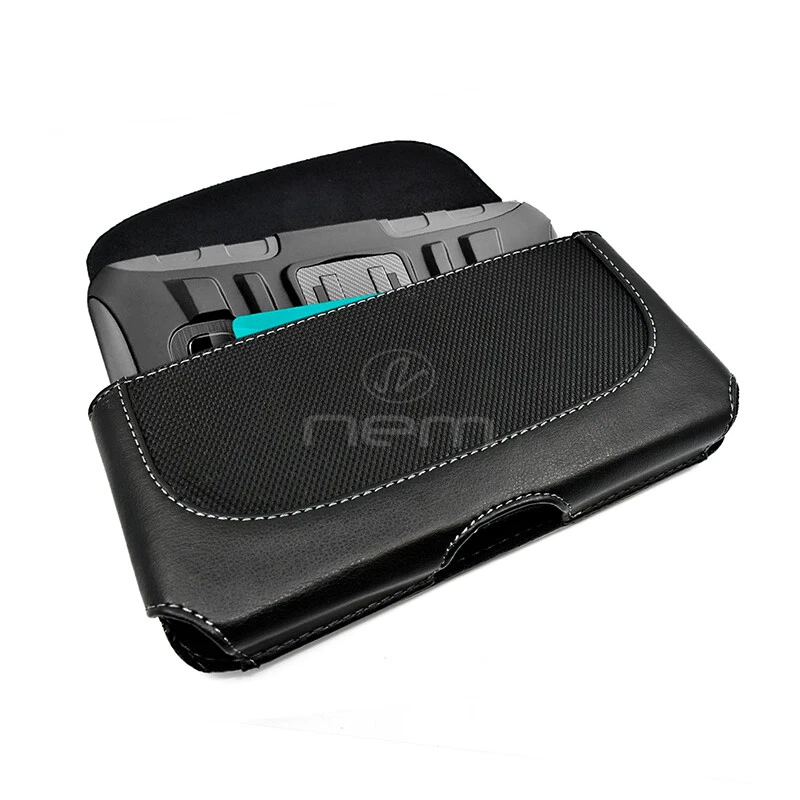 Funda de cuero horizontal con clip para cinturón y bucles 4,84 x 2,63 x 0,68 pulgadas Foto 3 de 4