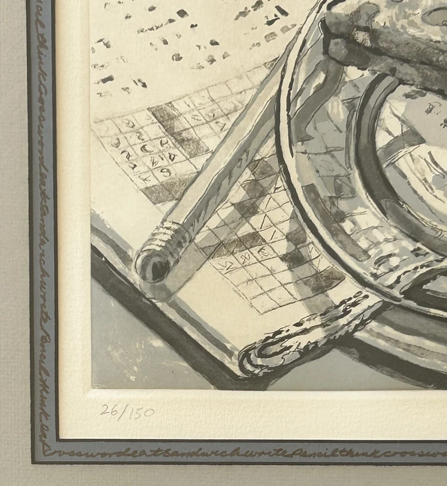 Janet Fish “Sandwich Still Life” Aguatinta Grabado Arte Pop Nueva York Mujer Artista Foto 4 de 4