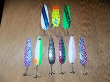 (9) MAGNUM Trolling Spoons Different Brands & Colors Approx 4.75-5.25"  9/26