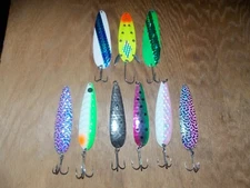 (9) MAGNUM Trolling Spoons Different Brands & Colors Approx 4.75-5.25"  10/25