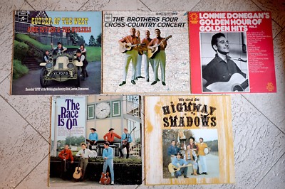 6 x Country LP`s - Berlin Ramblers / Lonnie Donegan / Adge Culter & The Wurzels 