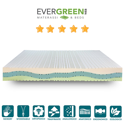 Materasso Memory Foam Singolo Dimora H20 - 80x190 Cm, Ortopedico E Silver Antibatterico - Foto 4