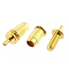 (2) Gold M8 Import to ABR Post Adapter Guitar Bridge Stud Kit BP-0392-002
