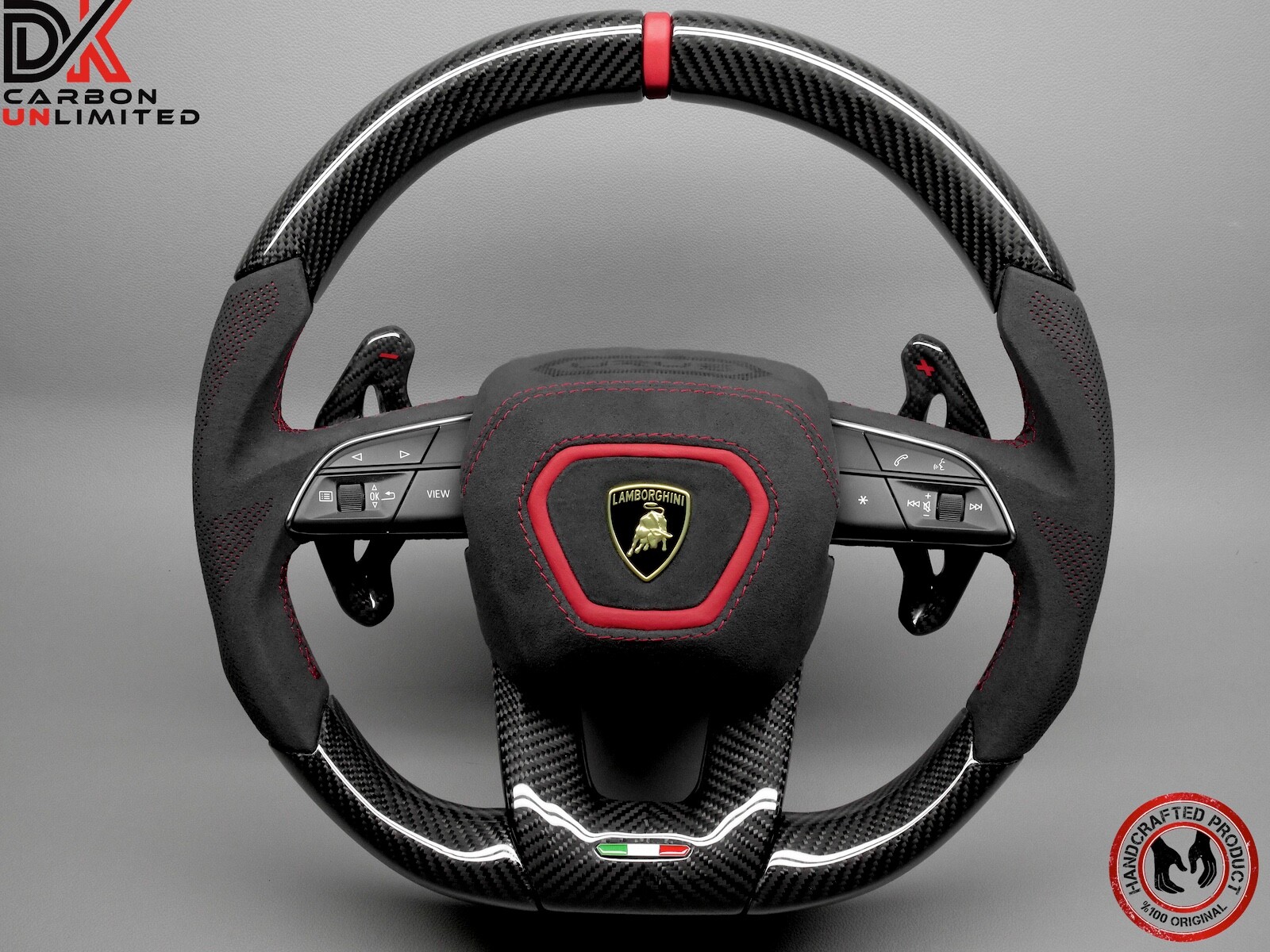 Lamborghini Urus Performante S Red Ring Alcantara Carbon Fiber Steering Wheel