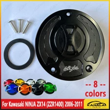 CNC Gas Oil Tank Cover Fuel Tank Cap For Kawasaki NINJA ZX14 (ZZR1400) 2006-2011