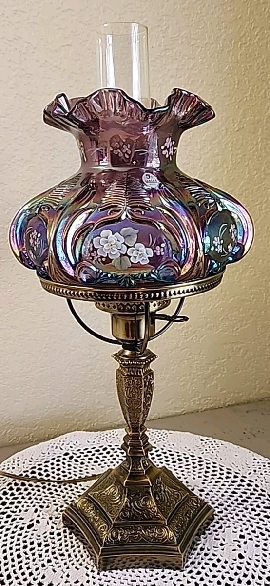 ヴィンテージ　アメリカ　FENTON  ランプ アメリカ FENTON テーブルランプ | キヤアンティークス