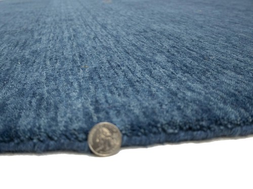 Round Area Rug Steel Blue Tribal 8X8 Large Gabbeh Modern Contemporary Carpet - Picture 11 of 12
