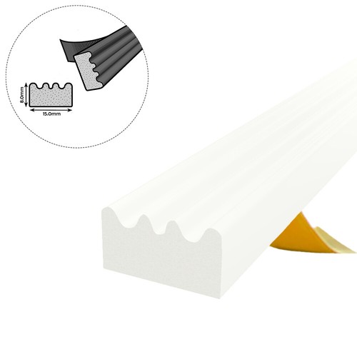 Selbstklebende EPDM Türdichtung- und Fensterdichtung – Gummi Profil D E P V I - Bild 35 von 38