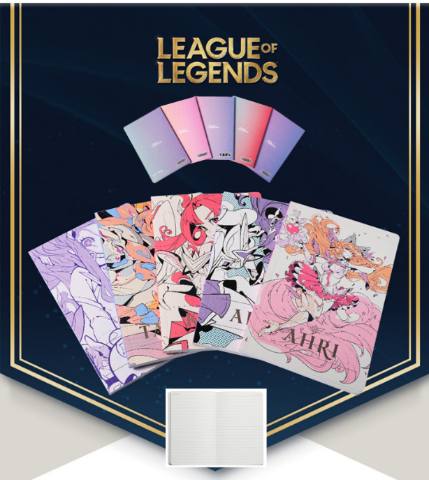 League of Legends STAR GUARDIAN NoteBook (Lined) Ahri Akali Kai'sa Taliyah  Zoe