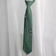 Unisex Adult Rhinestone Star Chain Tie Preppy Necktie Accessory Cosplay Party