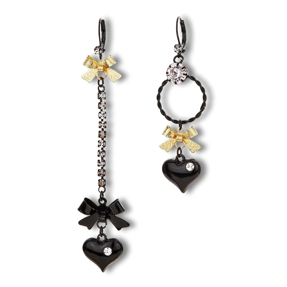 Conjunto de paquete de 9 piezas de pendientes Betsey Johnson - rosa colgante, gota de corazón, ramo de flores Foto 4 de 4