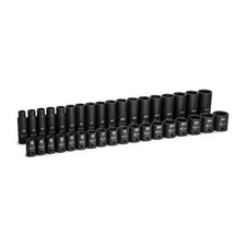 Capri Tools 1/2 in. Drive Shallow and Deep Impact Socket Set, Metric, 36-Piece