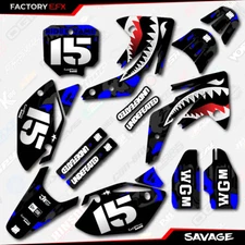 Black & Blue Savage Camo Racing Graphics Kit fits Honda CRF150R 07-25 CRF 150R