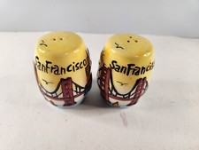 SNCO Salt And Pepper Shaker San Fransisco Ceramic Used
