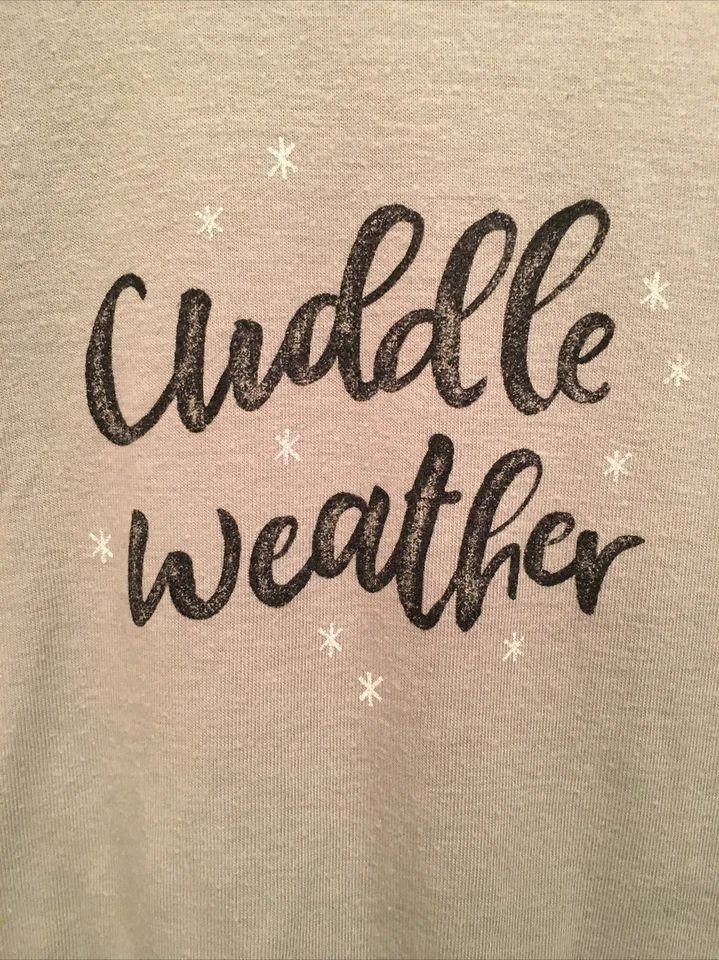 Camiseta Pijama Sonoma Intimates Sleep LS Gris "Cuddle Weather" Para Mujer S ¡Cómoda! Foto 2 de 4