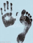 Newborn Baby Boy Toddler Hand Prints Footprints Inkless Wipe Kit Blue A4 Cards