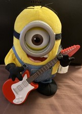 Minions Rock N Roll Stuart Despicable Me Animated Singing Plush Toy 9  New
