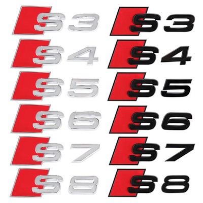Audi S3 S4 S5 S6 S7 S8 Heck Emblem 3D ABS Aufkleber Auto Dekor Zubehör