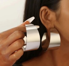 Wide Hoop Earrings Big Large Gold Hoop Earrings for Women