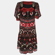 Gucci Multicolor Printed Viscose and Silk Vintage Mini Dress M