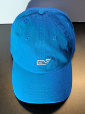 Vineyard Vines Hat Cap Strap Back Mens One Size Blue Whale Logo Dad Baseball