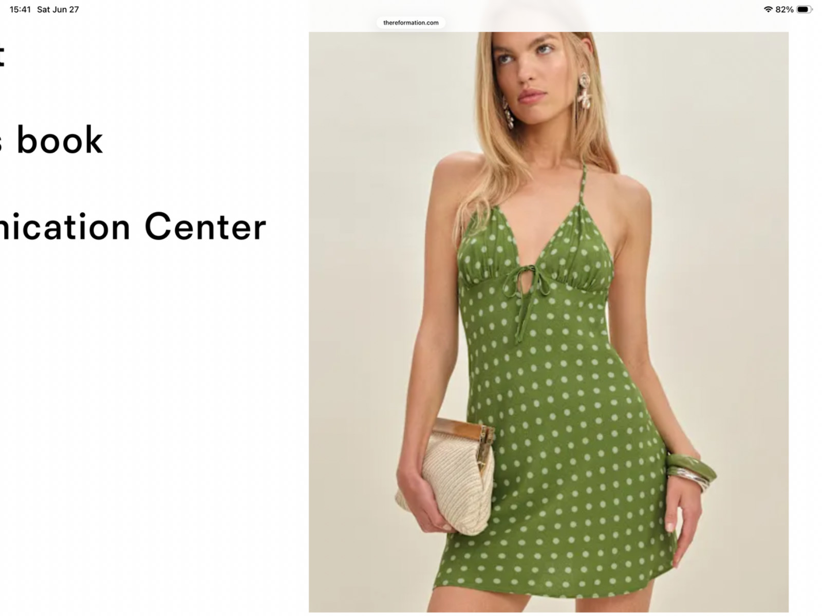 Reformation Fiora Polka Dot Dress in Medium