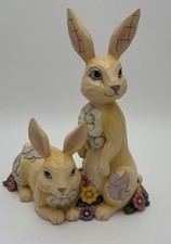 Jim Shore Heartwood Creek Honey Bunnies 2014 #4040541 Rare 2 Rabbit Figurine